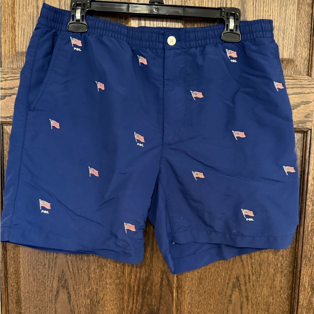 Polo by Ralph Lauren Navy American Flag Swim Trunk Shorts